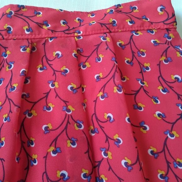 Old Navy Red Multicolored Flower Pattern Lightweight Mini Skirt Women's Size XS - Picture 11 of 12